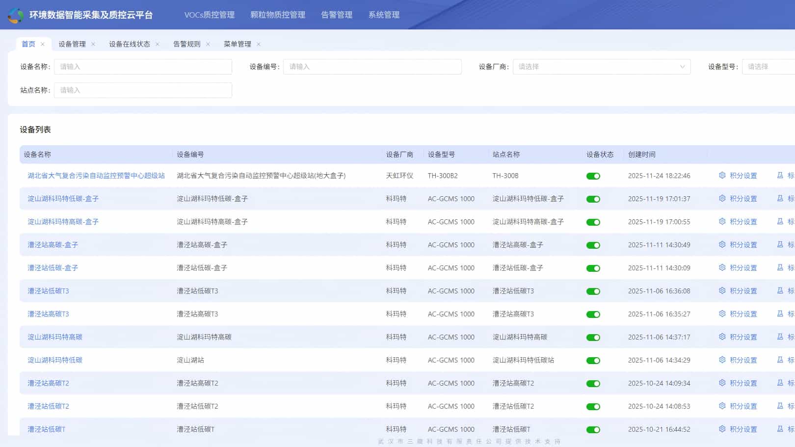 某省环境监测中心智慧监测质控平台